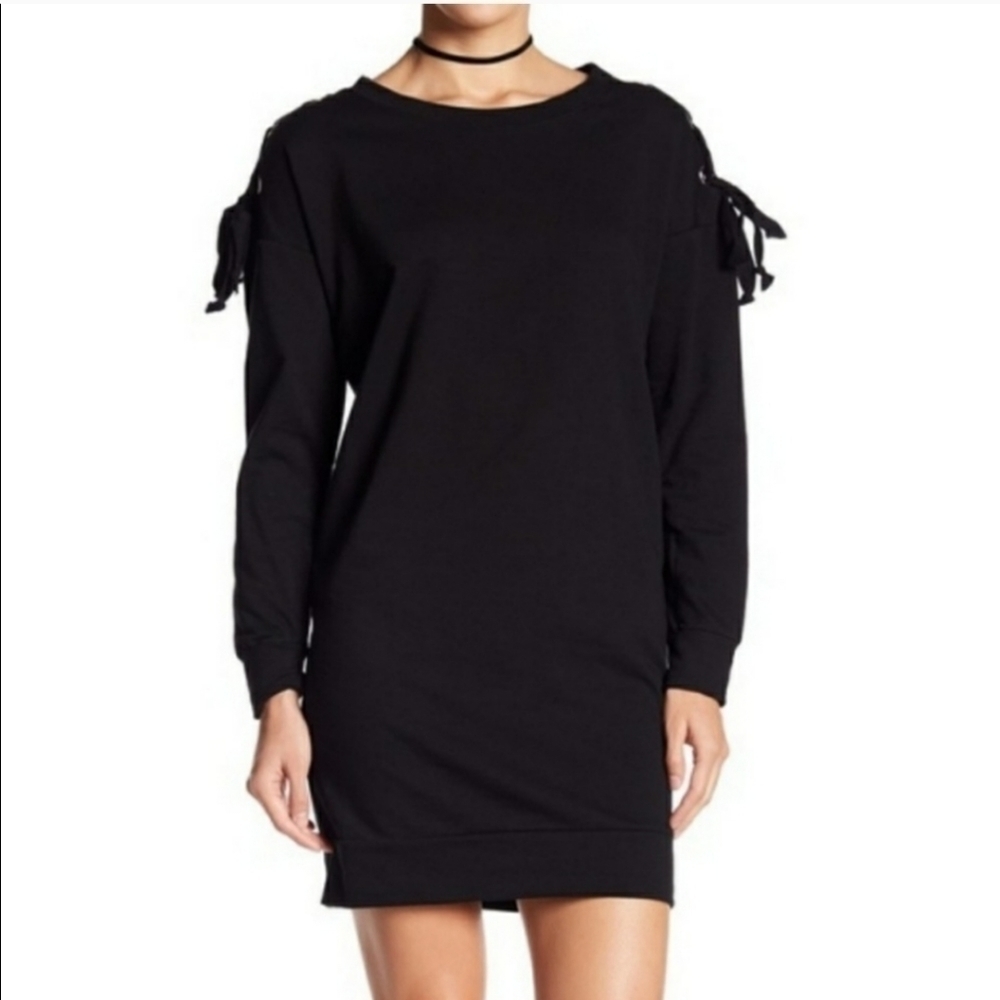 Bobeau Black Sweater Dress